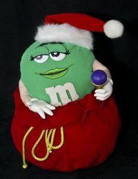 Telco Green M&M Candy Musical Christmas Motionette